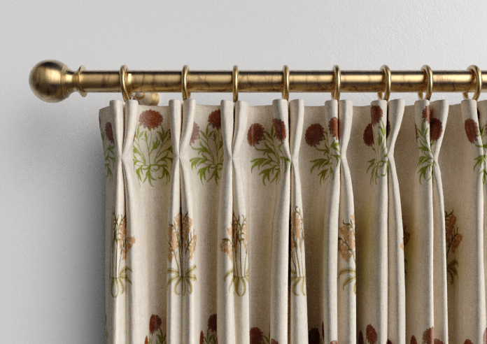 William Morris At Home Lily Flower Embroidery, Madder - Made to Measure Curtains - Image 10